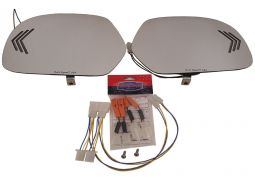 Muth Chrome with Amber Sequential Signal Mirror Kit for GL1800