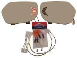 Muth Chrome with Red Sequential Signal Mirror Kit for GL1800
