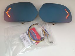 Muth Blue Glass with Red Turn Signal Mirror Kit for Honda GL1800