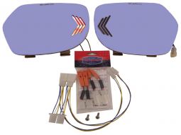 Muth Blue Glass with Red Sequential Signal Mirror Kit for GL1800
